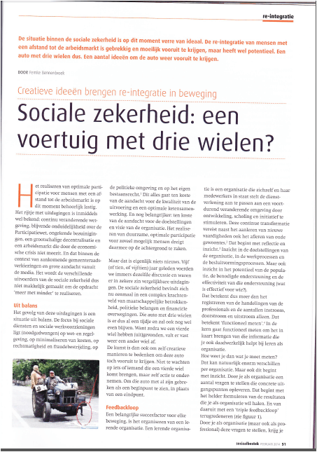Klik hier voor het artikel Sociale zekerheid.Een voertuig met 3 wielen