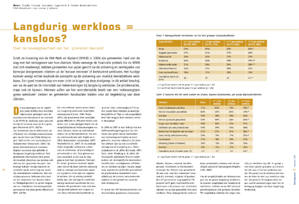 Langdurig werkloos is kansloos (Maandblad Reintegratie (2007)